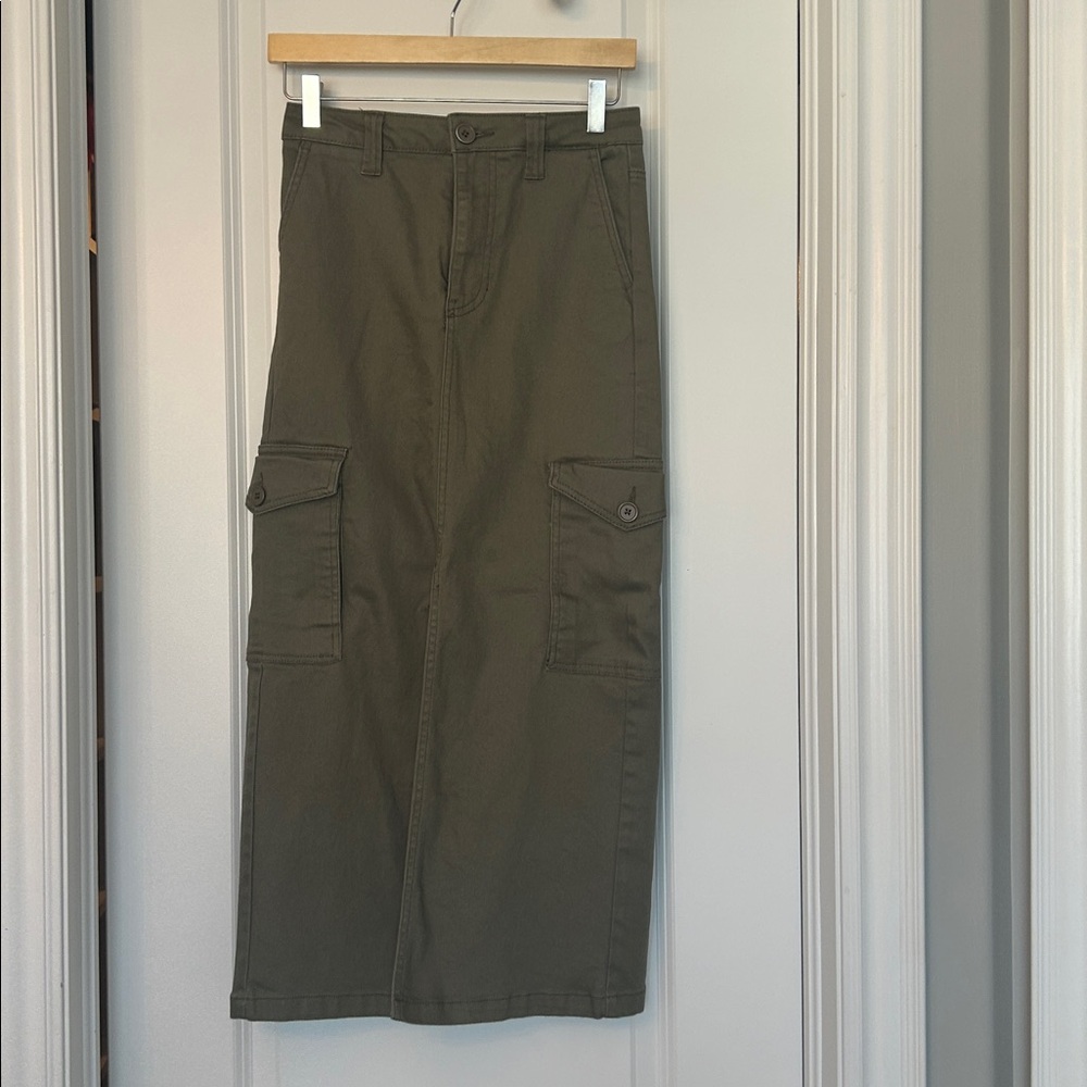 BCBGeneration Olive Maxi Skirt